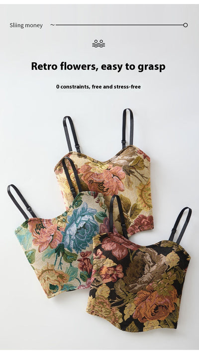 Bolso Sling Floral Vintage con Pliegues Elegantes - Image 12