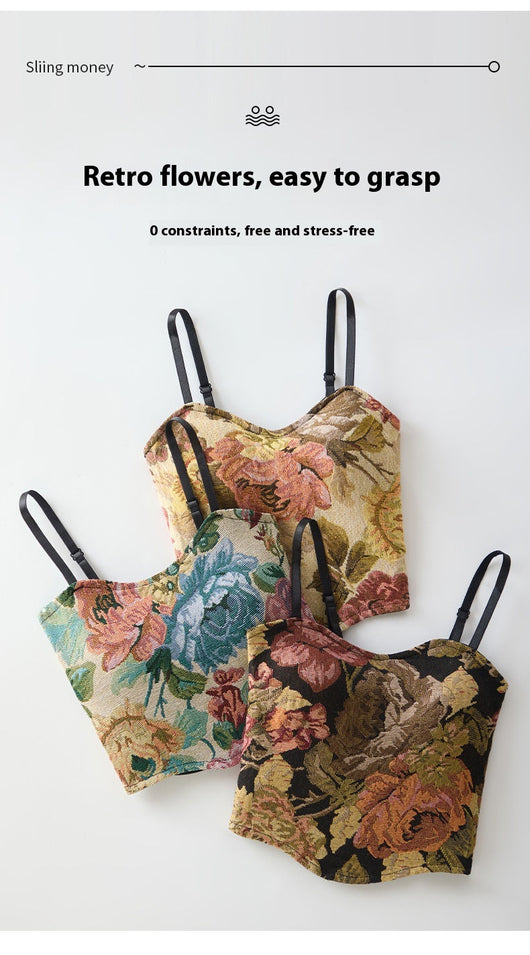 Bolso Sling Floral Vintage con Pliegues Elegantes - Image 12