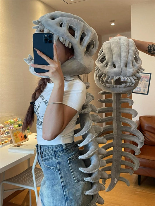 Peluche Dinosaurio Esqueleto con Accesorios de Cabeza - Image 9