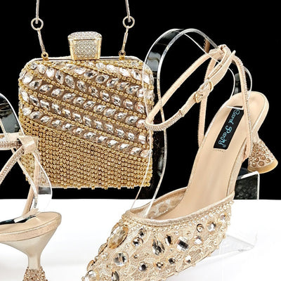 Sandalias de Tacón Alto con Strass y Bolso a Juego con Borlas 3D - Image 7