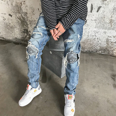 Jeans Rotos Negro Estilo Street para Hombre - Image 2