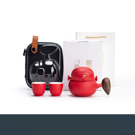 Juego de Té Portátil con Bolsa - Tetera de Cerámica para Viajes - Image 7