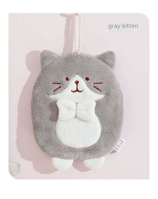 Toalla de Mano Gatito Adorable Absorbente sin Pelusas - Image 8