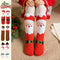 Calcetines Navideños Infantiles de Felpa Coral Antideslizantes con Diseños de Reno, Papá Noel y Muñeco de Nieve