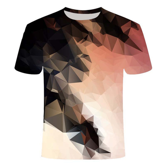 Playera Pareja Estampado 3D Líneas Creativas Unisex - Image 9