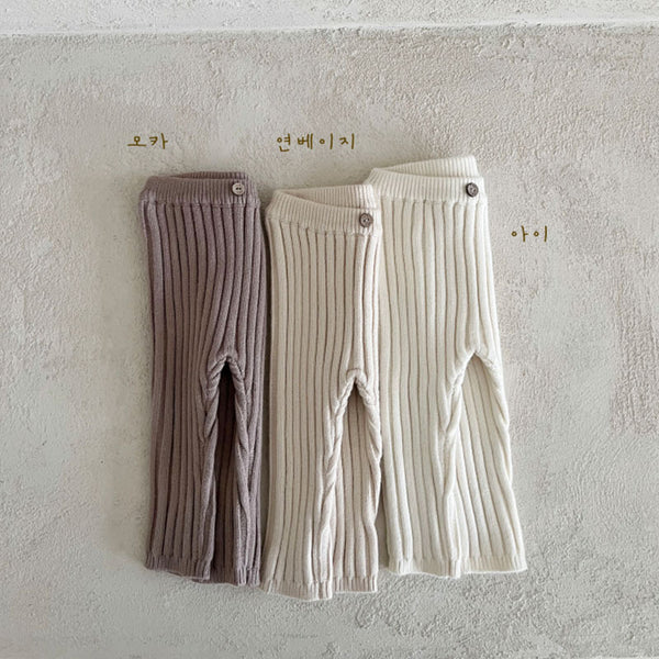 Leggings Tejidos para Bebé y Niño Pequeño con Rayas Hundidas