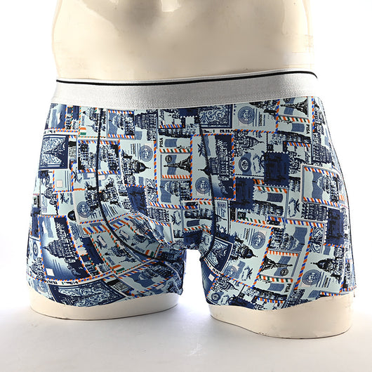 Boxers Hombre Estampado Floral Seda de Hielo Cintura Media Transpirables - Image 58
