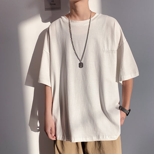 Camiseta Holgada Estilo Hong Kong para Parejas - Manga Corta Unisex - Image 9