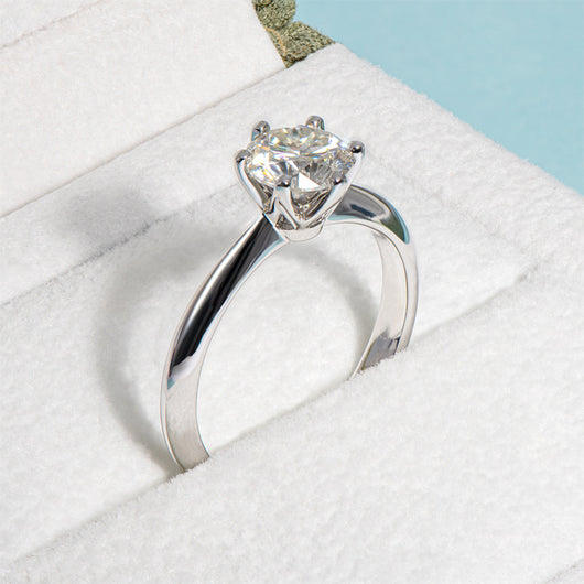 Anillo de Moissanita Clásico Seis Puntas 1 Quilate Plata 925 - Image 10
