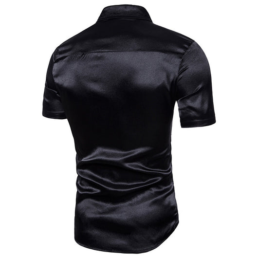 Camisa Casual de Manga Corta Básica para Hombre - Diseño Versátil y Cómodo - Image 3