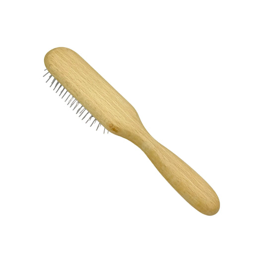 Dural Beech wood rubber cushion hair brush with steel pins without ball tips - Tekeno