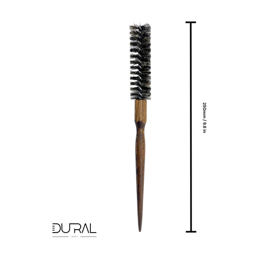 Dural Walnut curling hair brush with boar bristles - Tekeno