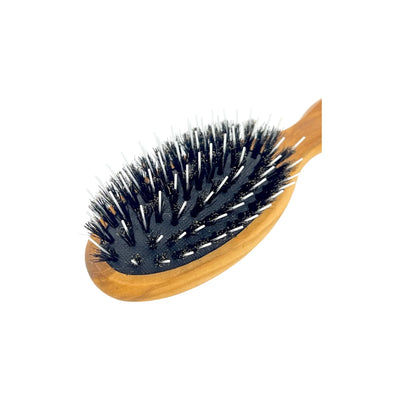 Dural Olive wood rubber cushion hair brush with boar bristles and nylon - Tekeno