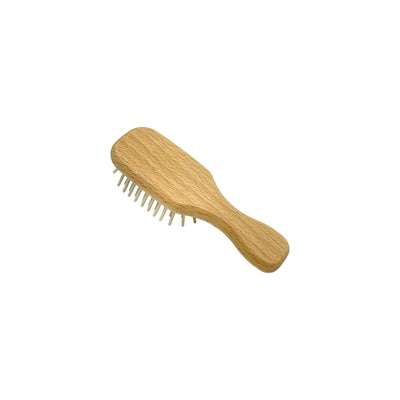 Dural Beech Wood Rubber Cushion Mini Hair Brush With Wooden Pins - Tekeno