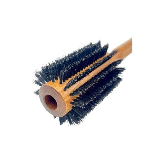 Dural Beech wood round-styler hair brush with boar bristles - 16 rows - Tekeno