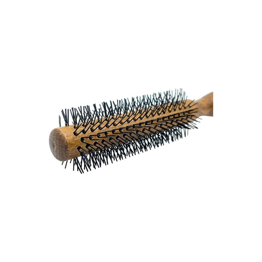 Dural Beech wood round-styler hair brush with nylon pins - 14 rows - Tekeno