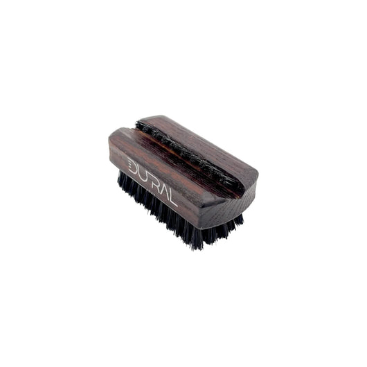 Dural Thermo ash wood travel size nail brush with black natural bristles - Tekeno