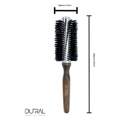 Dural Beech wood quick-styler hair brush with boar bristles - 12 rows - Tekeno
