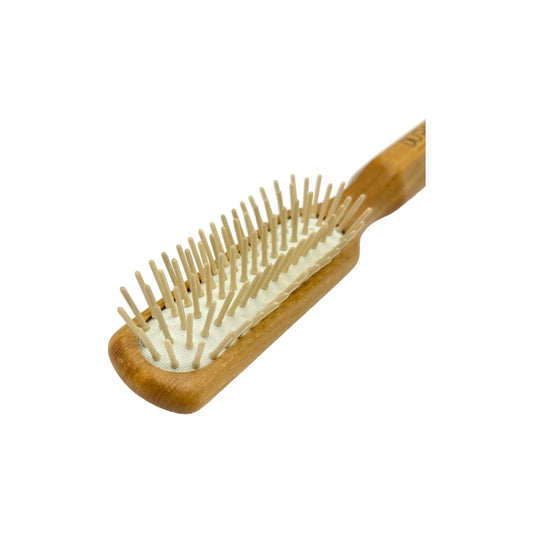 Dural Olive wood rubber cushion hair brush with wooden pins - Tekeno