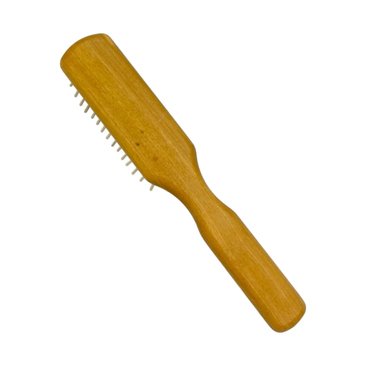 Dural Olive wood rubber cushion hair brush with wooden pins - Tekeno
