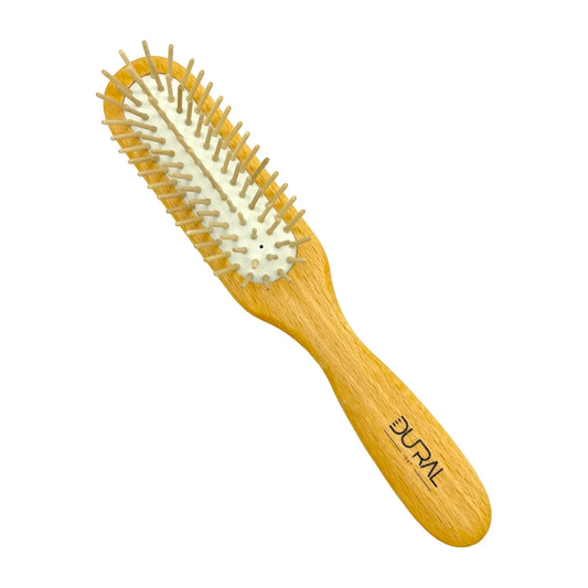 Dural Beech wood rubber cushion hair brush with wooden pins - Tekeno
