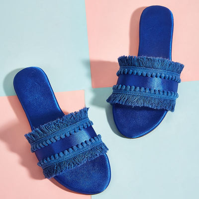 Sandalias Planas Extragrandes para Mujer con Borlas - Comodidad de Verano - Image 22