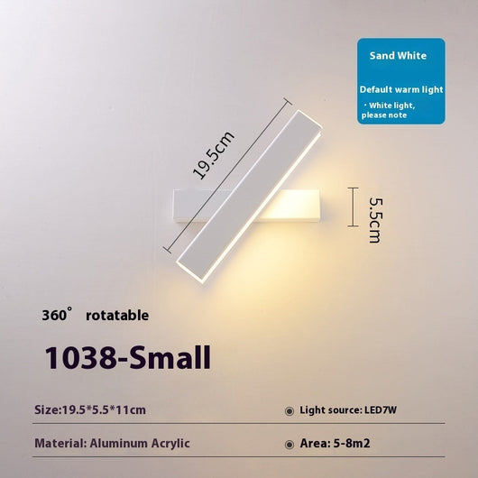 Lámpara de Pared LED Giratoria Moderna para Dormitorio y Pasillo - Image 7