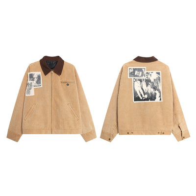 Chaqueta Suelta Retro Americana para Hombre - Image 10
