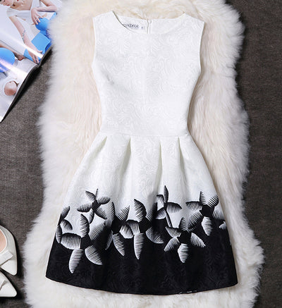 Vestido Slim Estampado sin Mangas - Diseño Moderno y Favorecedor - Image 3
