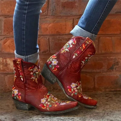 Botas Bajas Punta Bordada para Mujer - Image 10
