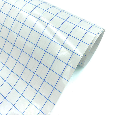Película de Transferencia Adhesiva Autoadhesiva - Papel Craft Cuadriculado Multicolor Transparente - Image 5