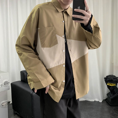 Chaqueta Casual Hombre Manga Larga con Costuras Sueltas - Image 8