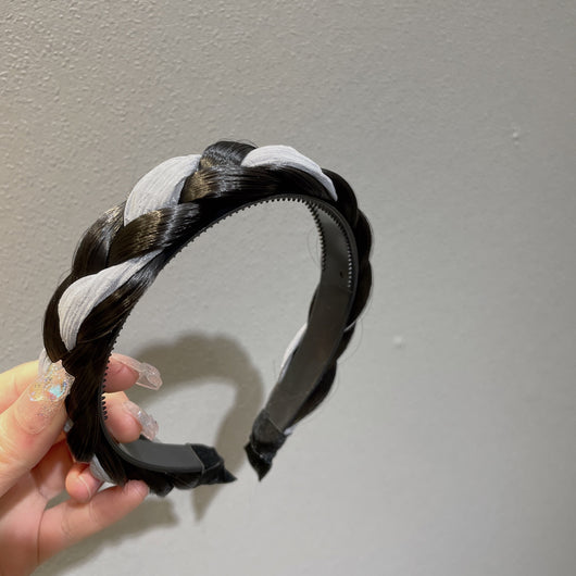 Diadema Trenzada de Tela Hecha a Mano Estilo Espiga para el Cabello - Image 4