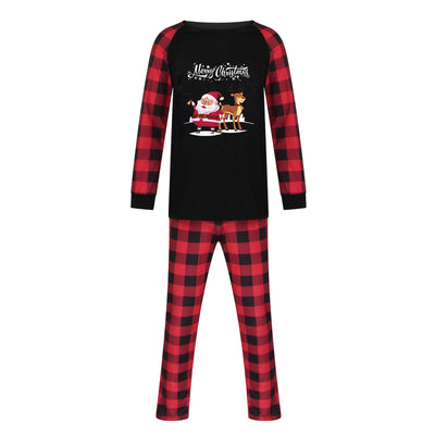 Black and red plaid Christmas romper with Santa Claus and reindeer graphic, and 'Merry Christmas' text. - Image 8