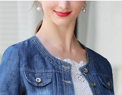 Chaqueta Corta de Mezclilla para Mujer - Cardigan Protector Solar - Image 9