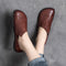 Zapatos Casuales Mujer Estilo Étnico Retro de Cuero Gamuza con Tacón Bajo
