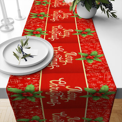 Camino de Mesa Navideño de Lino Aislante para Restaurante - Image 16