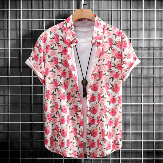 Camisa Manga Corta con Estampado Digital para Hombre - Image 8