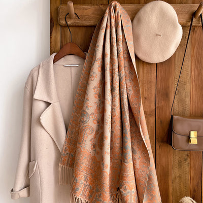 Pañuelo Étnico Retro con Estampado Jacquard y Motivos Paisley - Image 13