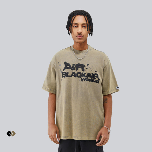 Camiseta Casual Unisex con Alfabeto Graffiti Retro y Diseño Personalizado