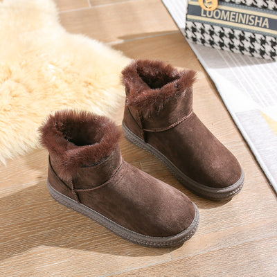 Botas de Nieve Cortas con Terciopelo y Caña Baja para Mujer - Image 10