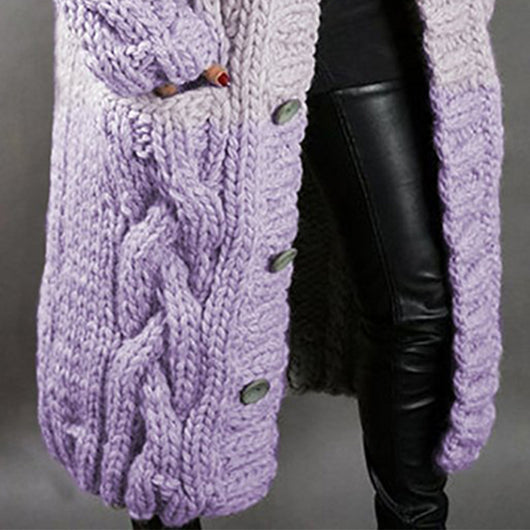 Cardigan Tejido Suelto con Capucha Largo hasta la Rodilla para Otoño e Invierno - Image 11