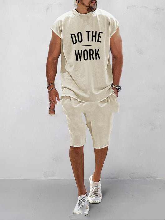 Conjunto Deportivo Hombre con Letras 3D - Cuello Redondo Estilo Europeo - Image 5