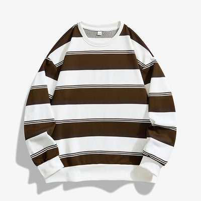 Sudadera Hombre Rayas Otoño - Cuello Redondo Holgada - Image 6