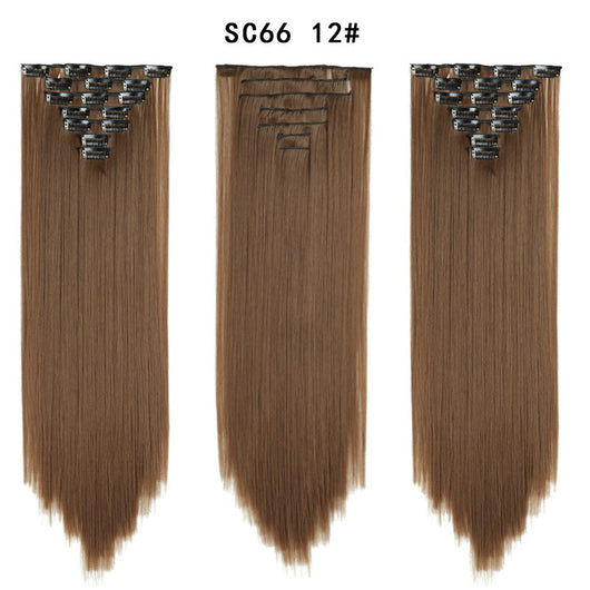 Set de Extensiones de Cabello con 16 Clips - Peluca de Fibra Sintética Premium - Image 12