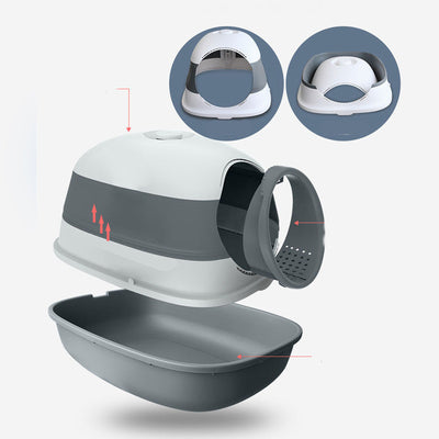 Arenero Plegable Cerrado para Gatos - Diseño Compacto y Higiénico - Image 4