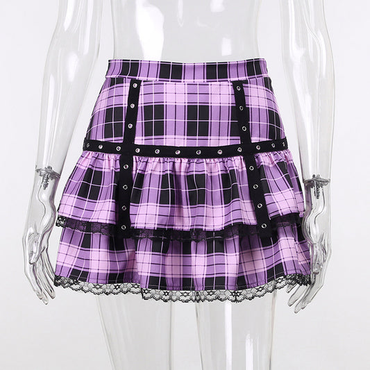 Falda Plisada con Estampado Lattice - Image 2