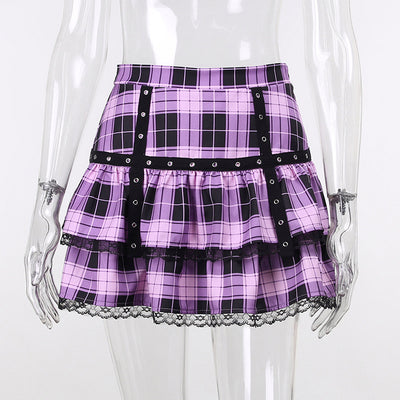 Falda Plisada con Estampado Lattice - Image 2
