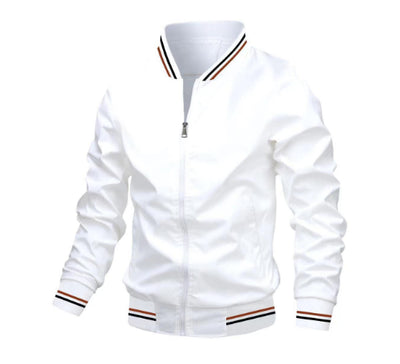 Chamarra Deportiva de Rayas con Cierre para Hombre - Casual Primavera Otoño - Image 8