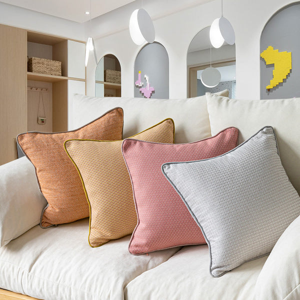 Almohada Nórdica Minimalista de Algodón y Lino